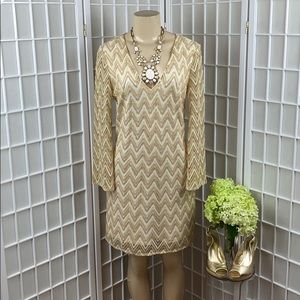 EUC LILY PULITZER METALLIC CROCHETED DRESS